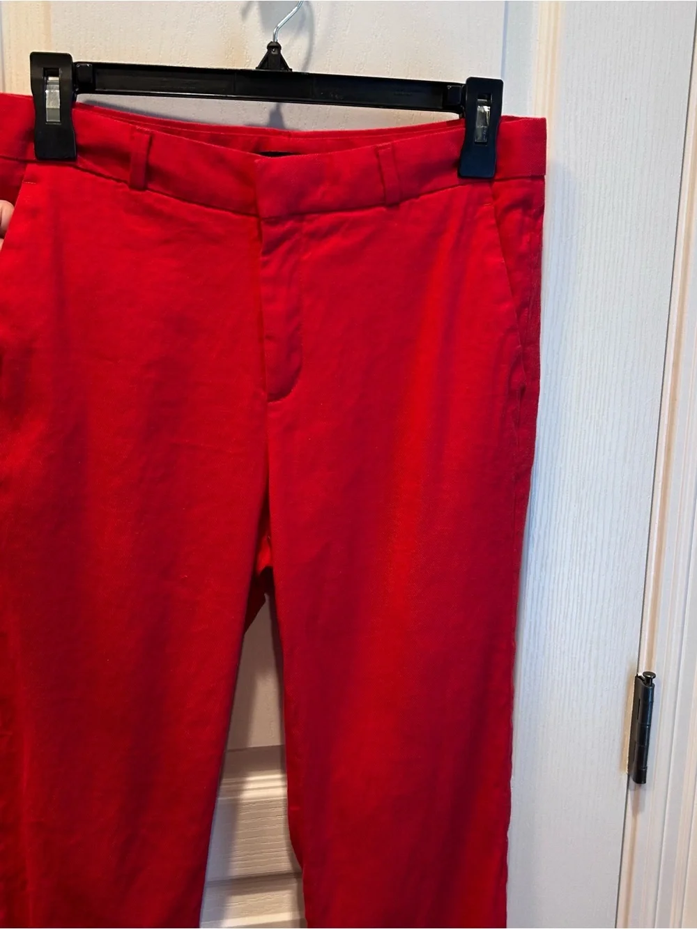 Banana Republic Women’s Avery Fit Red Size 4 Linen Blend Dress Pants Pockets